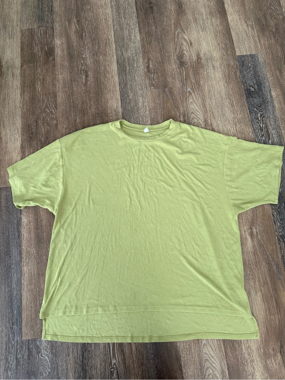 the foxy kind Women's Short Sleeve Crew Neck Tee in Lime Green